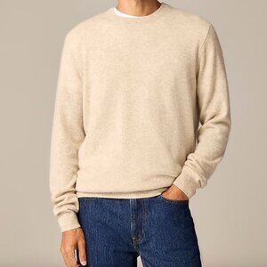J Crew Cashmere Crewneck Sweater Heather Birch